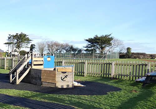 Play area and tennis courts at Colan Recreation Ground Photo Gallery Image - Play area and tennis courts at Colan Recreation Ground