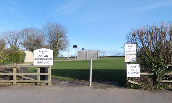 Entrance to Colan Recreation Ground